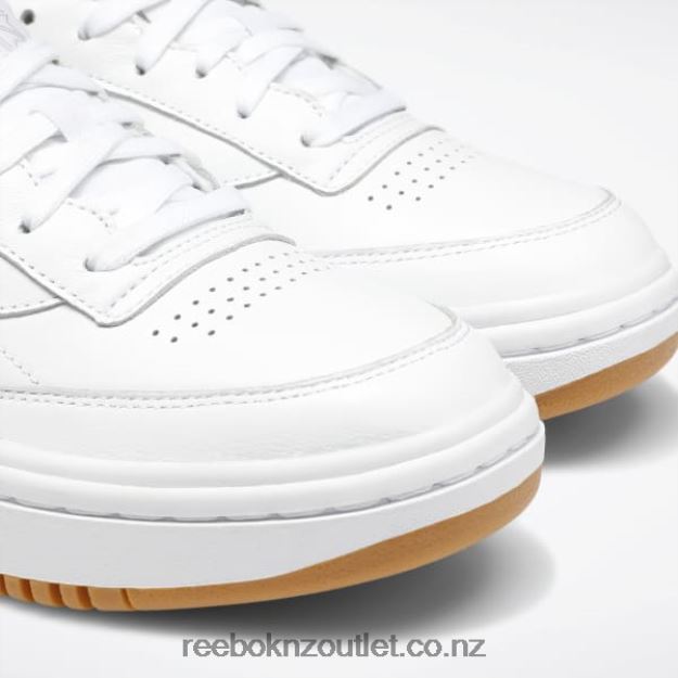 White/Reebok Rubber Gum-07 2B46265 Club C Double Shoes Reebok Women