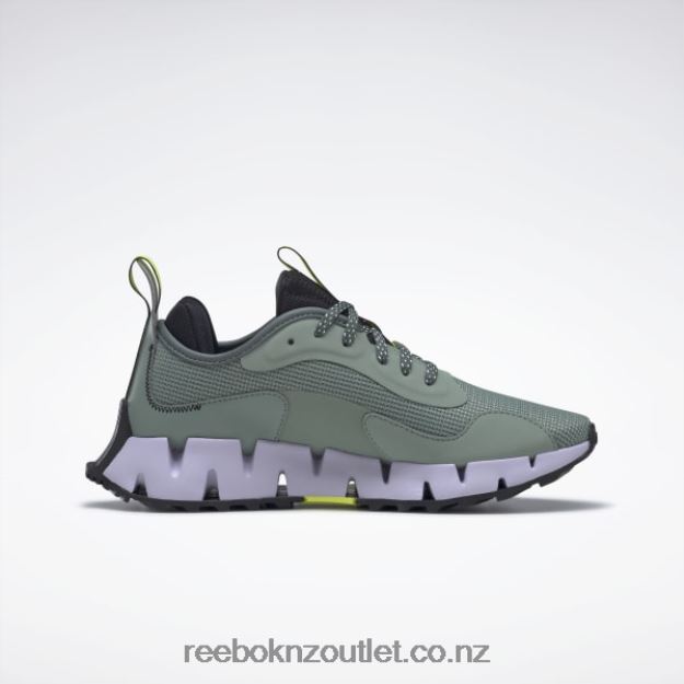 Harmony Green/Core Black/Purple Oasis 2B462671 Zig Dynamica Adventure Women\'s Shoes Reebok