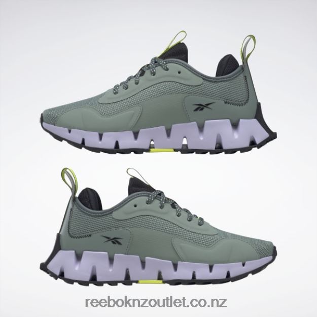 Harmony Green/Core Black/Purple Oasis 2B462671 Zig Dynamica Adventure Women\'s Shoes Reebok