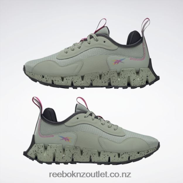 Mystic Grey/Core Black/Atomic Pink 2B462692 Zig Dynamica Adventure Women\'s Shoes Reebok