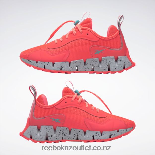 Orange Flare/Classic Teal/Pure Grey 3 2B4626118 Zig Dynamica Adventure Women\'s Shoes Reebok