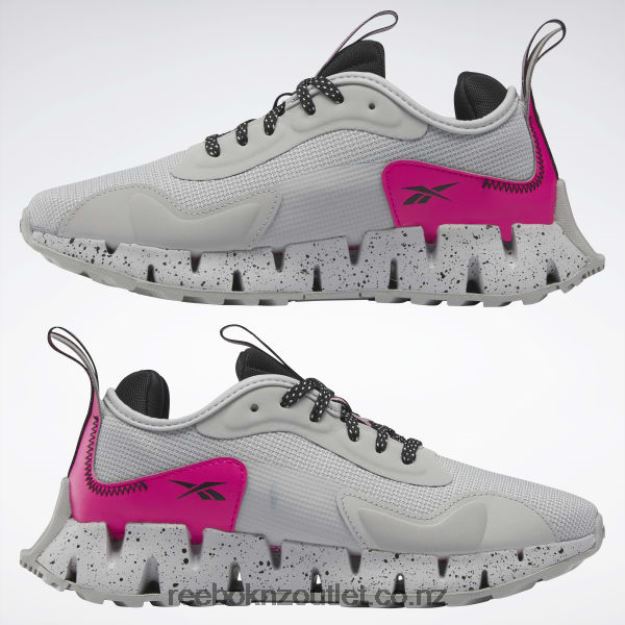 Pure Grey 3/Proud Pink/Core Black 2B462684 Zig Dynamica Adventure Women\'s Shoes Reebok