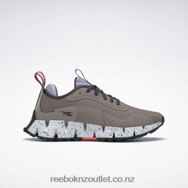 Taupe/Purple Oasis/Ftwr White 2B462644 Zig Dynamica Adventure Women's Shoes Reebok