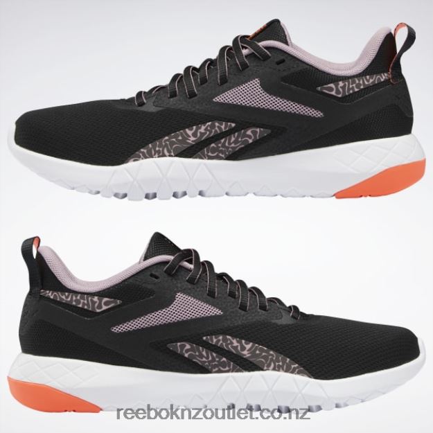 Core Black/Infused Lilac/Orange Flare 2B4626254 Flexagon Force 4 Women\'s Training Shoes Reebok