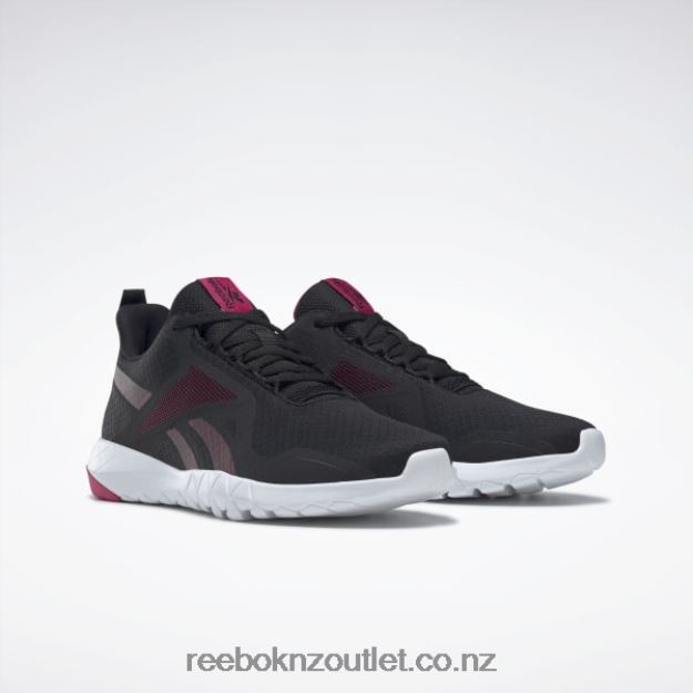 Core Black/Maroon/Pursuit Pink 2B4626919 Flexagon Force 3 Wide D Women\'s Training Shoes Reebok