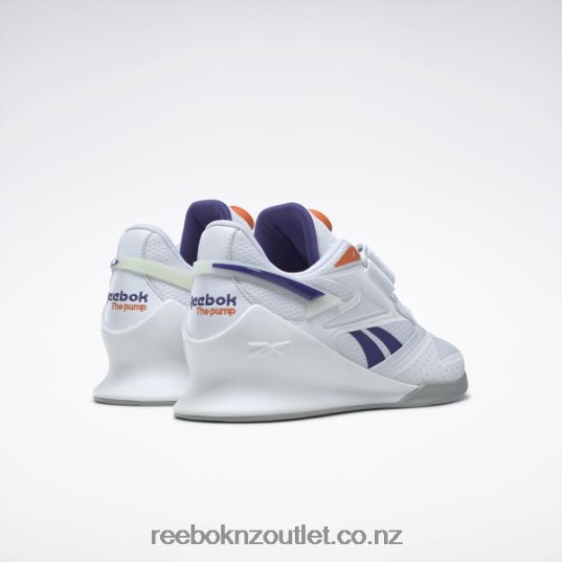 Ftwr White/Bold Purple/Smash Orange S23-R 2B4626132 Legacy Lifter III Women\'s Weightlifting Shoes Reebok