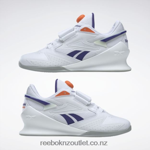 Ftwr White/Bold Purple/Smash Orange S23-R 2B4626132 Legacy Lifter III Women\'s Weightlifting Shoes Reebok