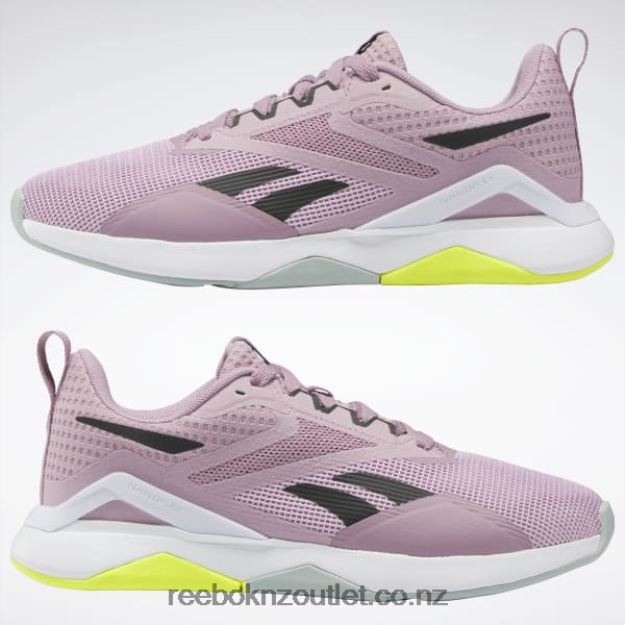 Infused Lilac/Core Black/Seaside Grey 2B4626196 Nanoflex TR 2.0 Women\'s Training Shoes Reebok