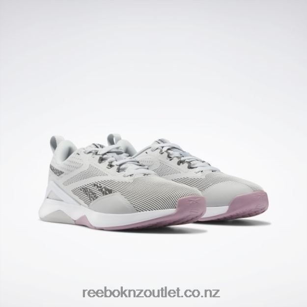 Pure Grey 2/Ftwr White/Core Black 2B4626161 Nanoflex TR 2.0 Women\'s Training Shoes Reebok