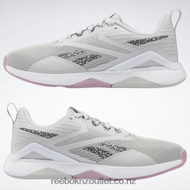 Pure Grey 2/Ftwr White/Core Black 2B4626161 Nanoflex TR 2.0 Women\'s Training Shoes Reebok