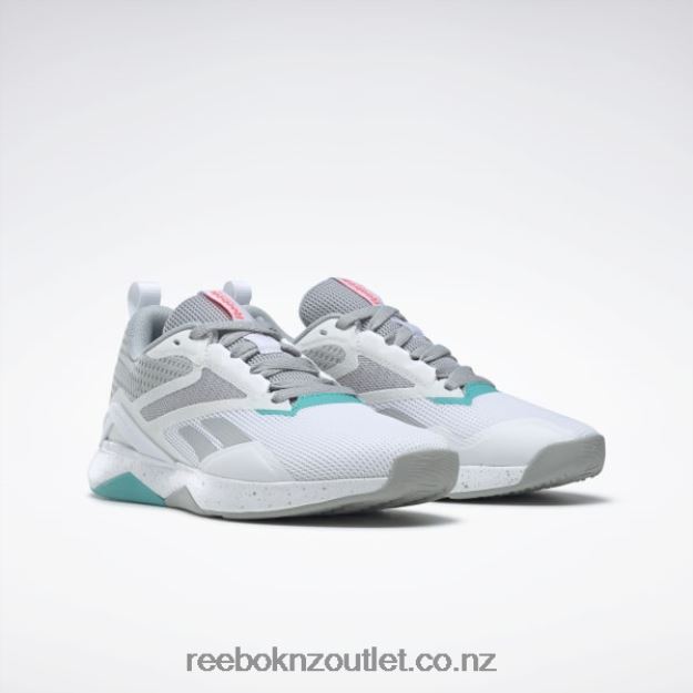 Pure Grey 3/Ftwr White/Classic Teal 2B462690 Nanoflex TR 2.0 Women\'s Training Shoes Reebok