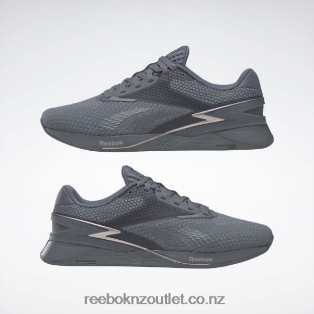 Pure Grey 6/Pure Grey 7/Taupe Met S23 2B462618 Nano X3 Women\'s Shoes Reebok