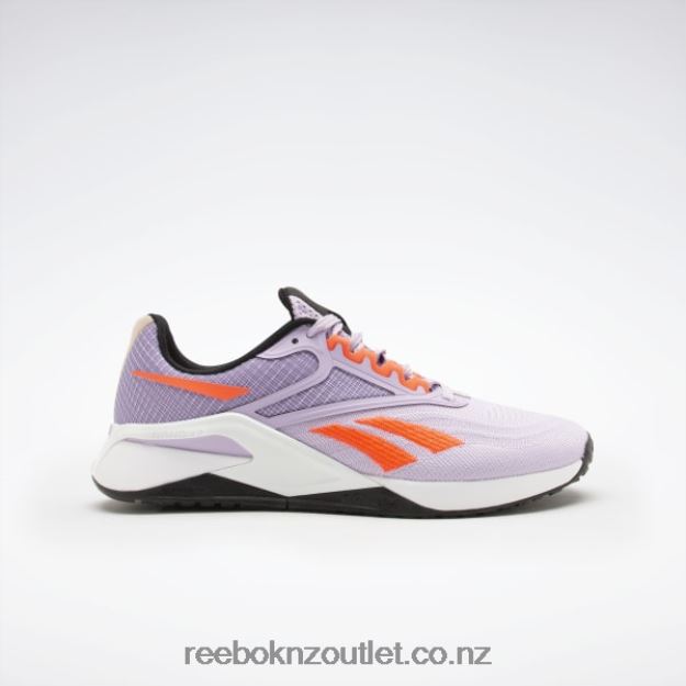Purple Oasis/Orange Flare/Core Black 2B462643 Nano X2 Women\'s Training Shoes Reebok