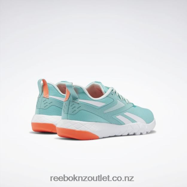 Semi Classic Teal/Mist/Orange Flare 2B4626398 Flexagon Force 4 Women\'s Training Shoes Reebok