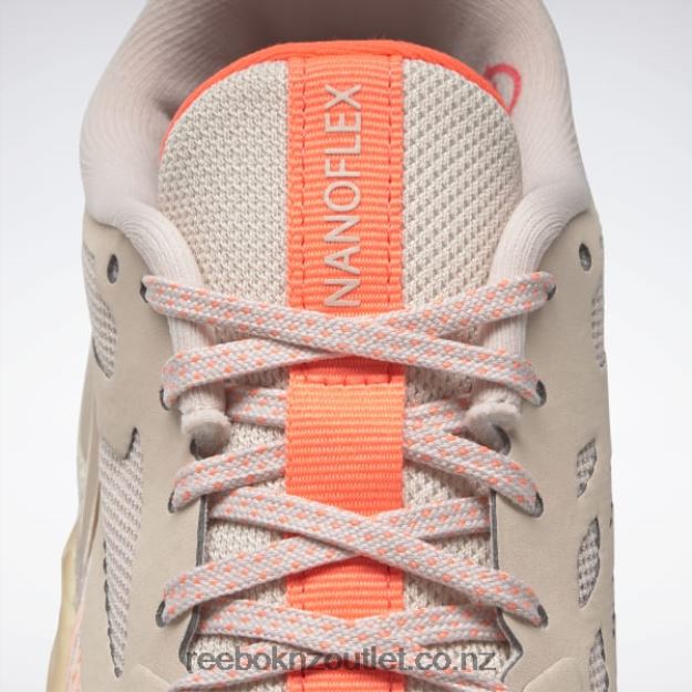 Soft Ecru/Canyon Coral/Orange Flare 2B4626297 Nanoflex TR Women\'s Training Shoes Reebok