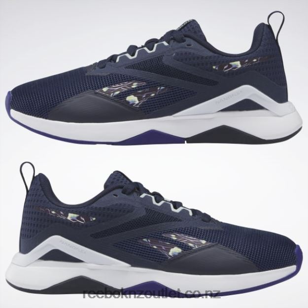Vector Navy/Bold Purple/Seaside Grey 2B4626202 Nanoflex TR 2.0 Women\'s Training Shoes Reebok